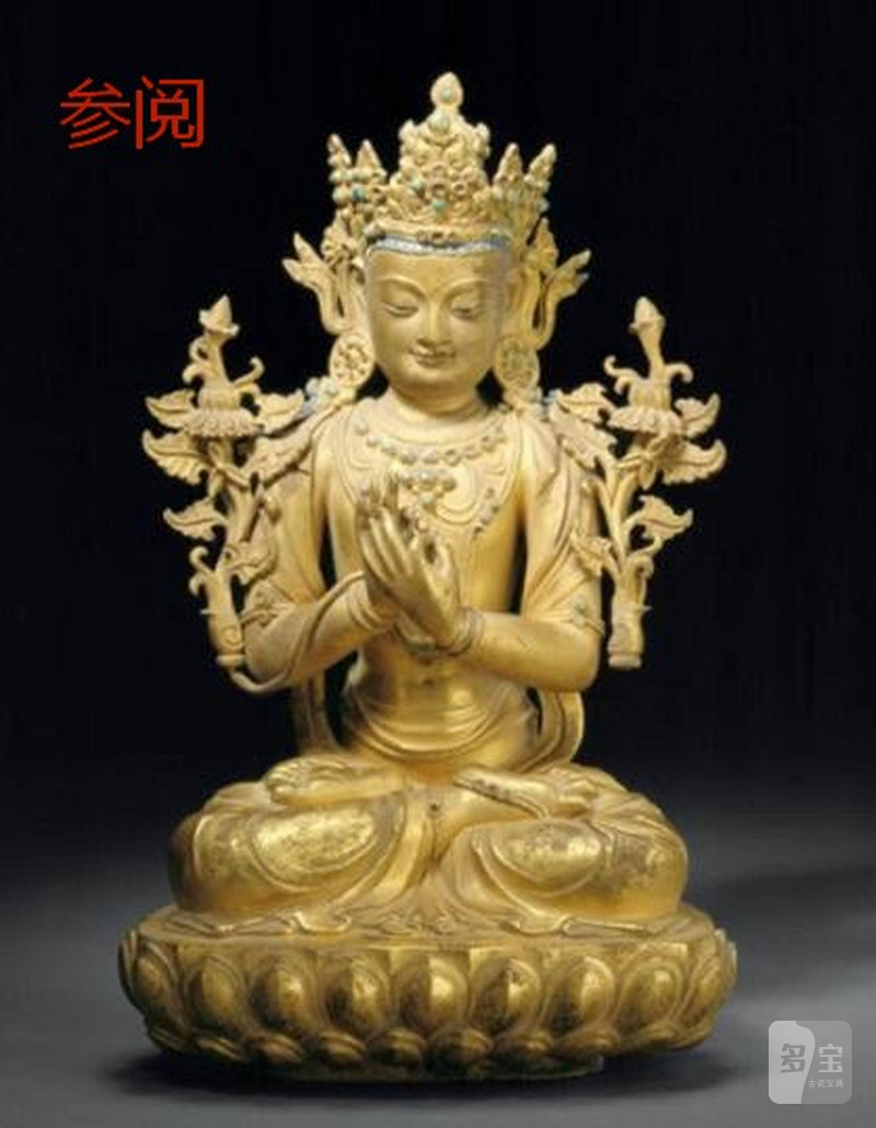 清乾隆（1736-1795年）交脚观音像 - 图4